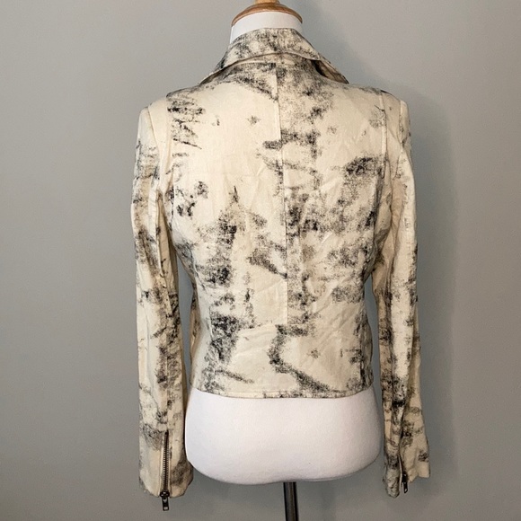 NWOT Rhyme & Echo Shayna Linen Moto Jacket XS - Picture 7 of 11